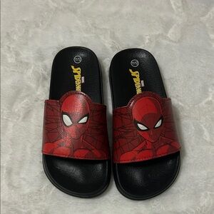 Marvel Spider-Man Red and Black Kids Slide Sandals